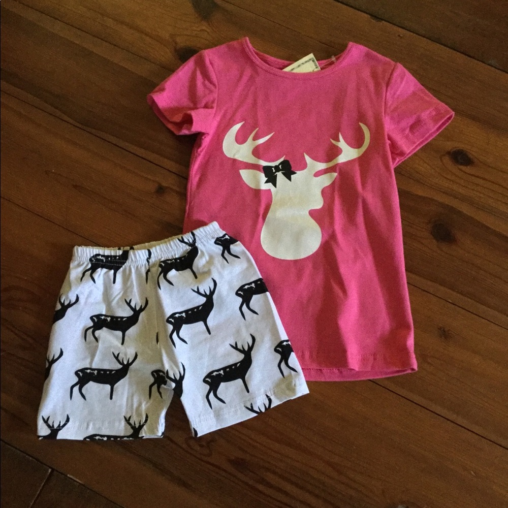 2pc buck and bow outfit